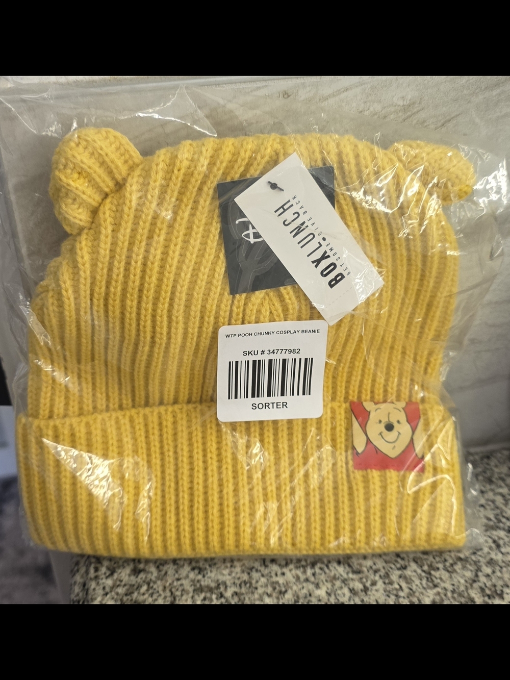NWT Disney Winnie the Pooh Knit Pooh Bear Ears Beanie - BoxLunch Exclusive Item